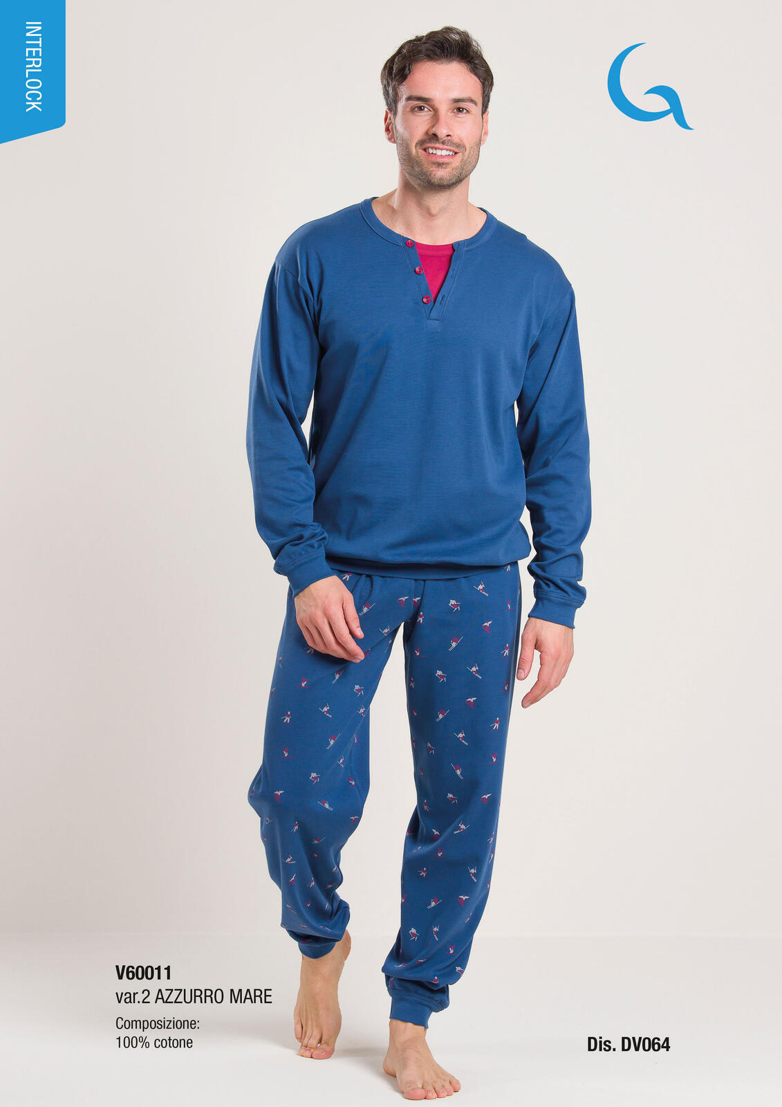 PIGIAMA UOMO M/L V60011 Tellini S.r.l. Ingrosso Abbigliamento